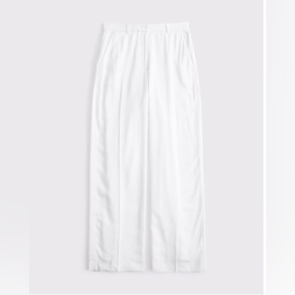 Abercrombie Curve Love Tailored Linen-Blend Wide Leg Pant Short/Petite